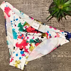 Gideon Oberson Bikini Bottoms Sz6 Abstract Paint Print Swimwear|Artsy Y2K Indie